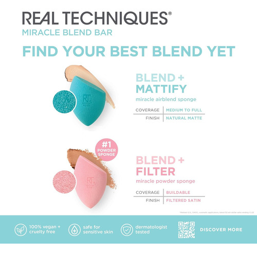 DĂșo De Esponjas De Maquillaje Real Techniques Miracle...