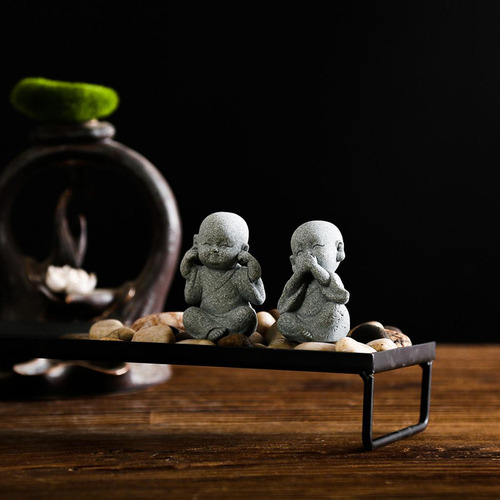 2 Mini Adornos De Monje Feng Shui A-no Decir Tipo 3 C Tipo 3