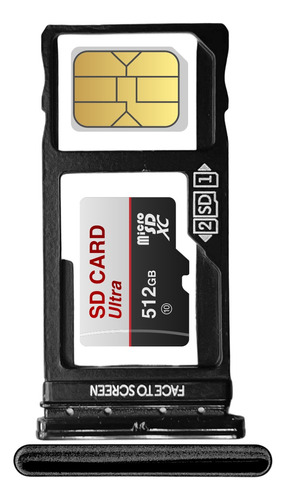 Bandeja Porta Sim Chip Card Compatible Motorola One Vision