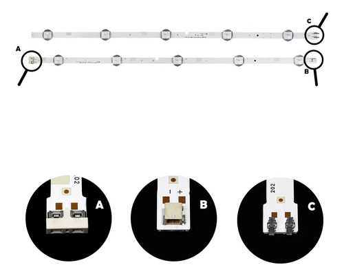 Kit de barra LED para TV Samsung Un49j5200 49j5200ag