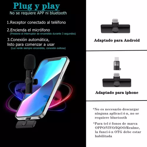 Micrófono Lavalier inalámbrico K11 para iPhone/iPad/Android, mini