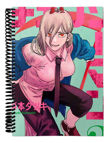 Cuaderno Libreta Anotador A6 Lisa - Chainsaw Man 09