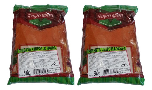 Kit 2 Pimenta Chipotle Moida De 500g Cada