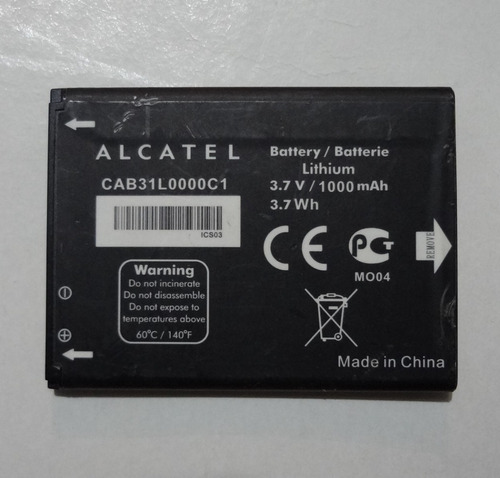 Batería Alcatel Cab31l0000c1 Para Alcatel Ot 2004g 2004c (Usado)