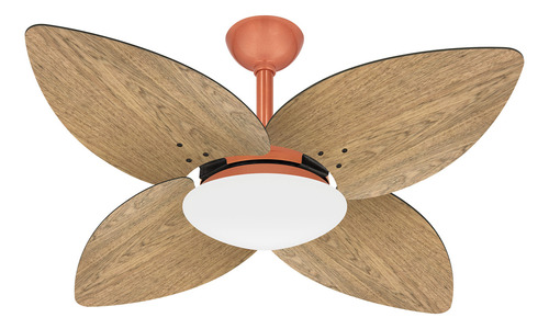 Ventilador Teto Winds Cobre Potente 4 Pás Freijó Ventax 220v Diâmetro 120 cm Material das pás MDF