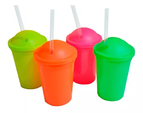 Vasos Plasticos Souvenirs Fluo X 10 U - Lollipop
