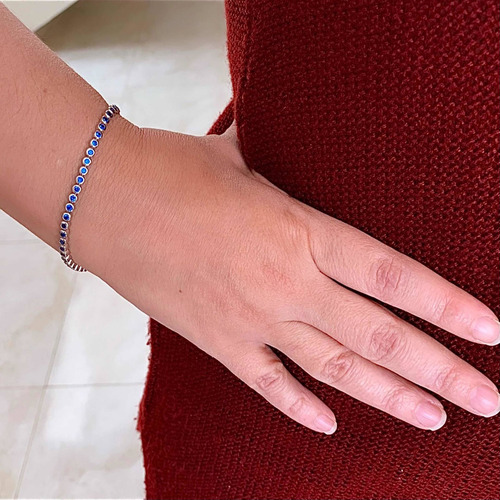Pulseira Riviera Bolinhas Safira