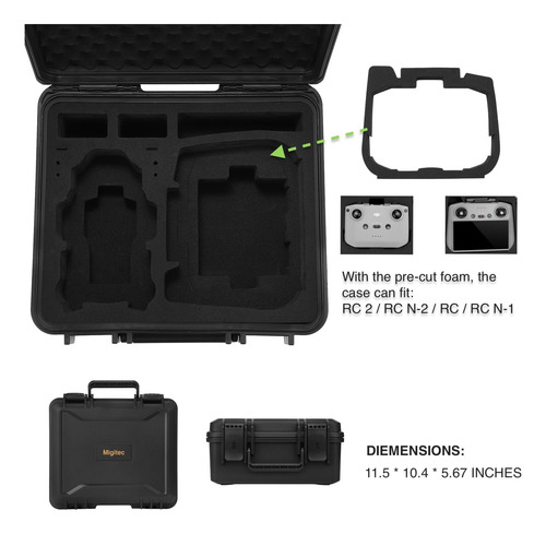 Funda Rígida Impermeable Para Dji Mini 4 Pro Y Mini 3 Pro