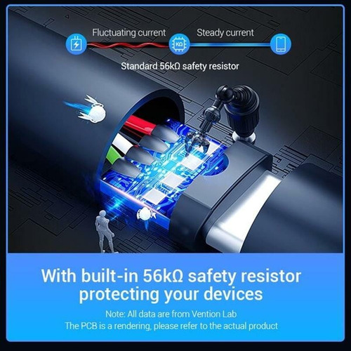 Cable De Carga Para Celular Usb A Usb-c 2.0 3a 2m Vention