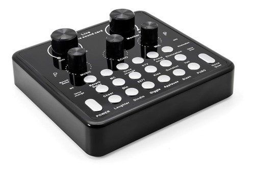 Imagen 1 de 5 de Interfaz Tarjeta De Audio Mezclador De Efectos V7 Dj Celular