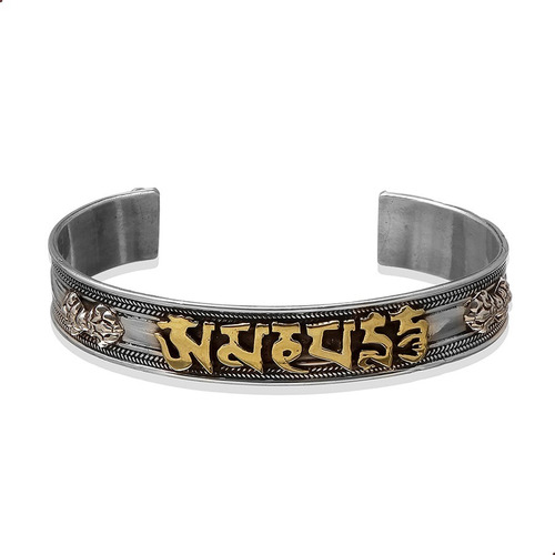 Pulseira Bracelete Mantra Om Tibetano Prata 925 - 41901406