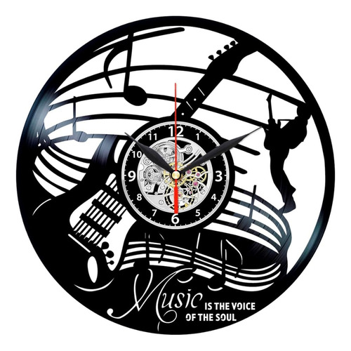 ~? Rock Vinyl Clock - Record Art - Music Wall Decor - Guitar