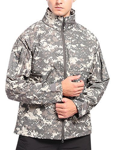 I Chaqueta Polar Cálida Para Hombre, Suave, Camuflaje 1433