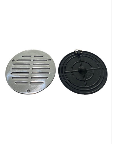Pq 10 Pz Rejilla Piso Aluminio 3 Tornillos 12cms Tapa Negra