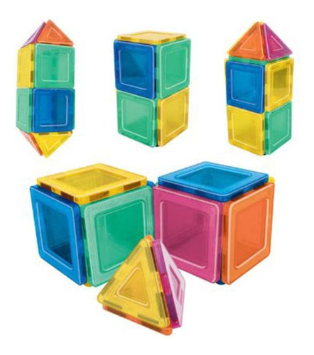 Bloques Magneticos 20 Piezas Imantados Grupo 360 Colores