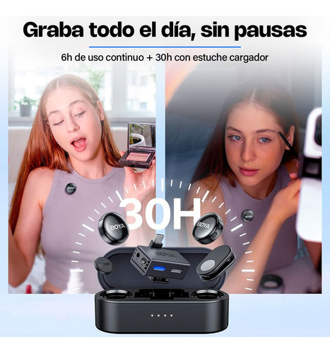 Micrófono Wireless Celular Boyalink 3 Ia Cancelación Ruido