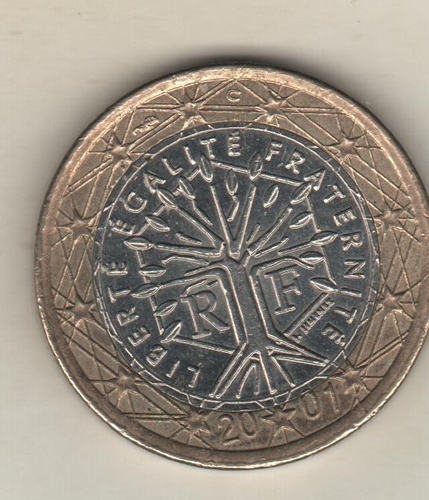 Francia Moneda Bimetálica De 1 Euro Año 2001 - Km 1288 - Xf+