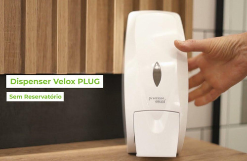 Dispenser Sabonete 800ml Liquido Álcool Em Gel Velox Branco