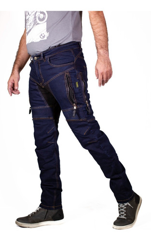 Imagen 5 de 10 de Pantalón Motociclista Kevlar Black Label Biker Baja 1000
