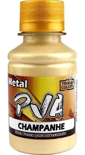 Tinta Pva Metal Colorido 100ml - True Colors - Pronto Cor Branco - 7995