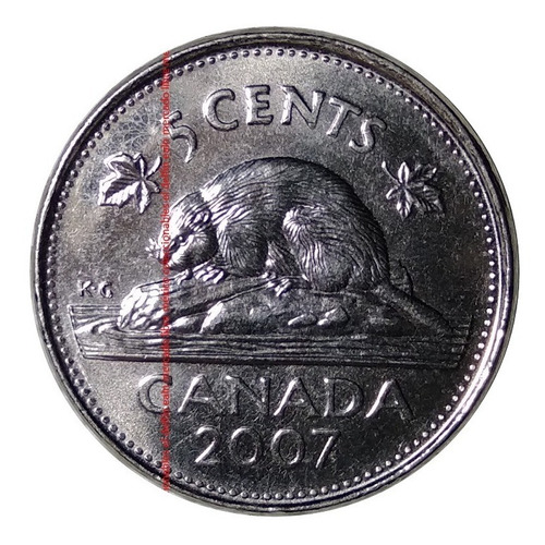 Moneda 5 Centavos 2007 Canada Elizabeth Ii D G Regina Ottawa