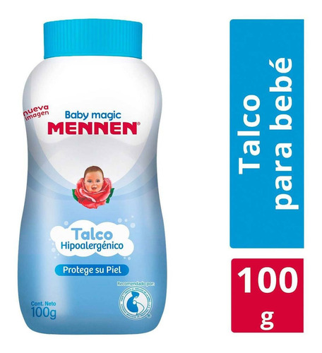 Talco Para Bebés Mennen Baby Magic Azul 100g