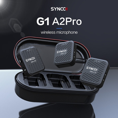 Micrófono digital inalámbrico compacto Synco G1a2 Pro, color negro
