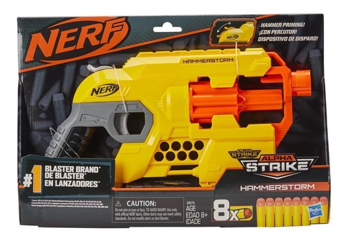 Nerf  Pistola Alpha Strike Hammerstorm X 8 Dardos