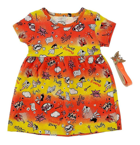 Imagem 10 de 10 de Kit 3 Vestido Infantil Menina Roupa Feminina Atacado