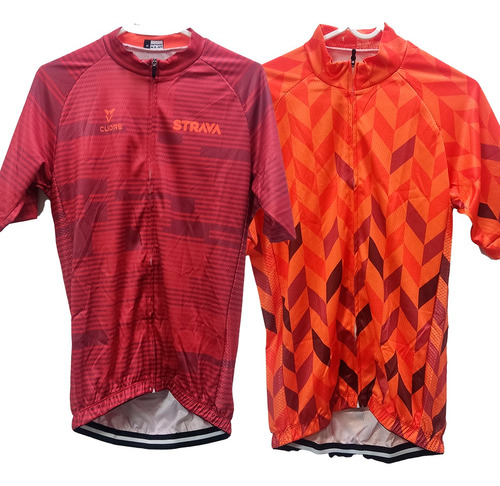 Pack X 2 Remeras Maillot De Ciclismo Bicicleta Strava 