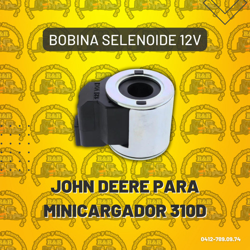 Bobina Selenoide 12v John Deere Para Minicargador 310d