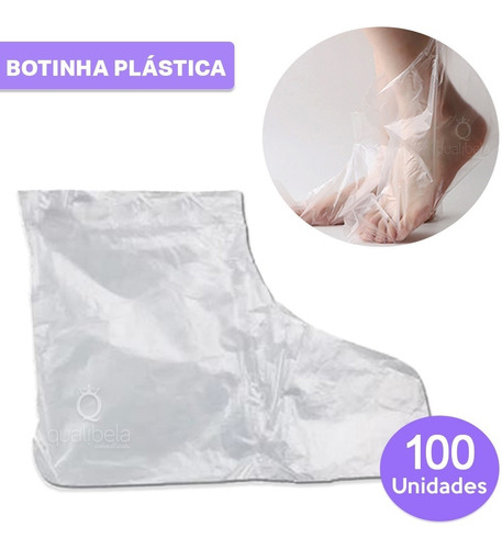 Bota Plástica Dos Pés Descartável Calosidade Rachadura 100un