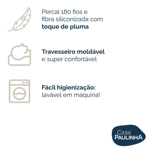 Kit 2 Travesseiros Confortáveis Softy Firme 70cmx50cm Fibr