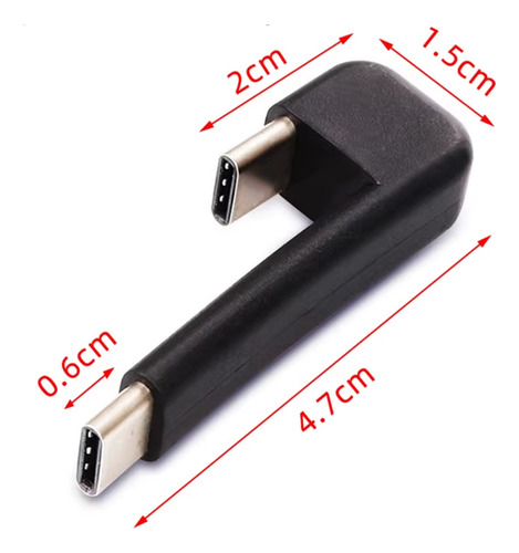 Adaptador De Carga Usb Tipo C Macho A Macho En U