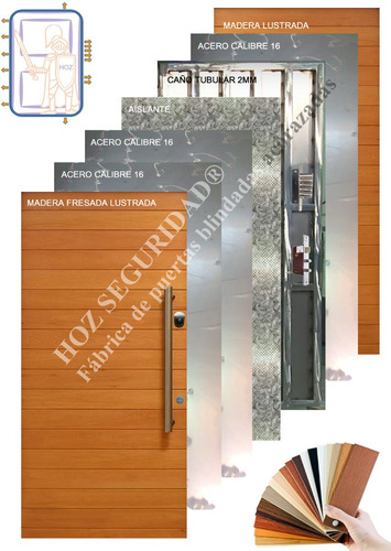 Imagen 10 de 10 de Puerta Blindada Instalada! Hoz Vip® 16 Anclajes!