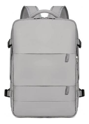 Mochila Bagagem Mão Resistente Mala Expansiva Viagem Passeio Cor Cinza