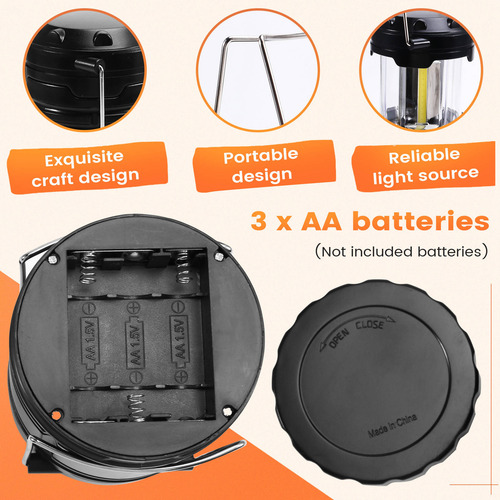 Linterna Portátil Led Plegable Con Luz De Camping Adecuada P