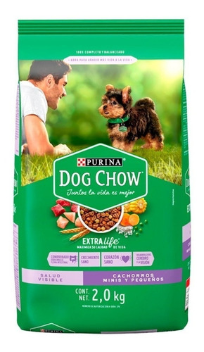 Alimento Dog Chow Salud Visible cachorro de raza mini y pequeña sabor mix en bolsa de 2 kg