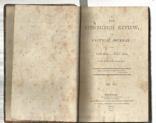 Edinburgh Review Critical Journal 1813 Abolición Esclavitud