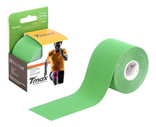 Bandagem Kinesio Tmax Verde 5cm X 5mt (und) - Tmax