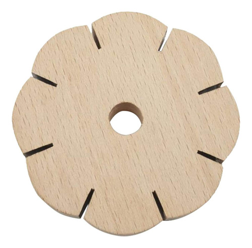 Disco Trenzado Madera Natural Placa Cuerda Mano Kumihimo