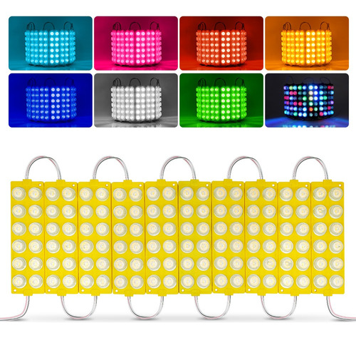 10 Modulos De Led 18 Azul Rojo Rosa Verde