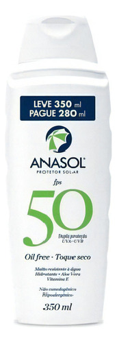 Protetor Solar Anasol Fps 50 Oil Free 350 ml