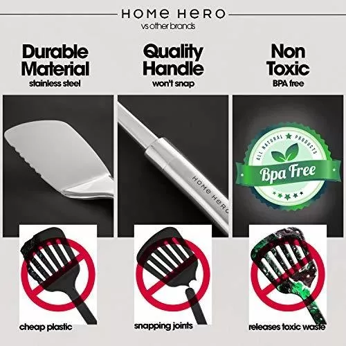 Home Hero Juego de utensilios de cocina – Juego de utensilios de cocina con  espátula – Juego de uten…Ver más Home Hero Juego de utensilios de cocina –