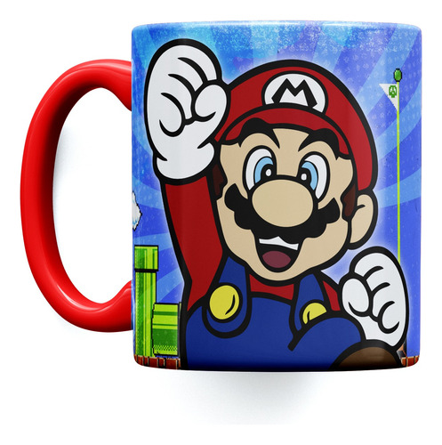 Taza Cerámica Importada Super Mario Bros Nintendo Videojuego