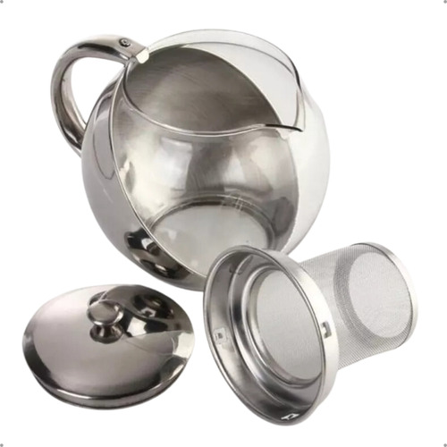 Jarra Infusora Inox Bule Com Coador P Chá Resistente 750 Ml