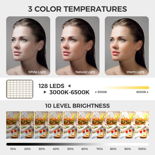 Luz Led Portátil Clip Magnético Para Teléfono Y Video Color