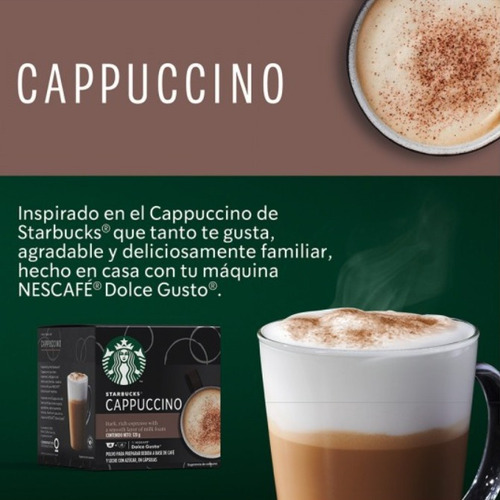 Imagen 9 de 10 de Nescafé Dolce Gusto 12 Cápsulas Starbucks® Capuchino Oferta!