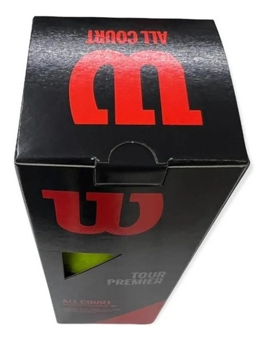 Imagen 3 de 4 de Caja Con 3 Pelotas De Tenis Wilson Tour Arcilla