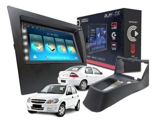 Multimidia Android Play 64gb Carplay Celta Prisma 2007 2008